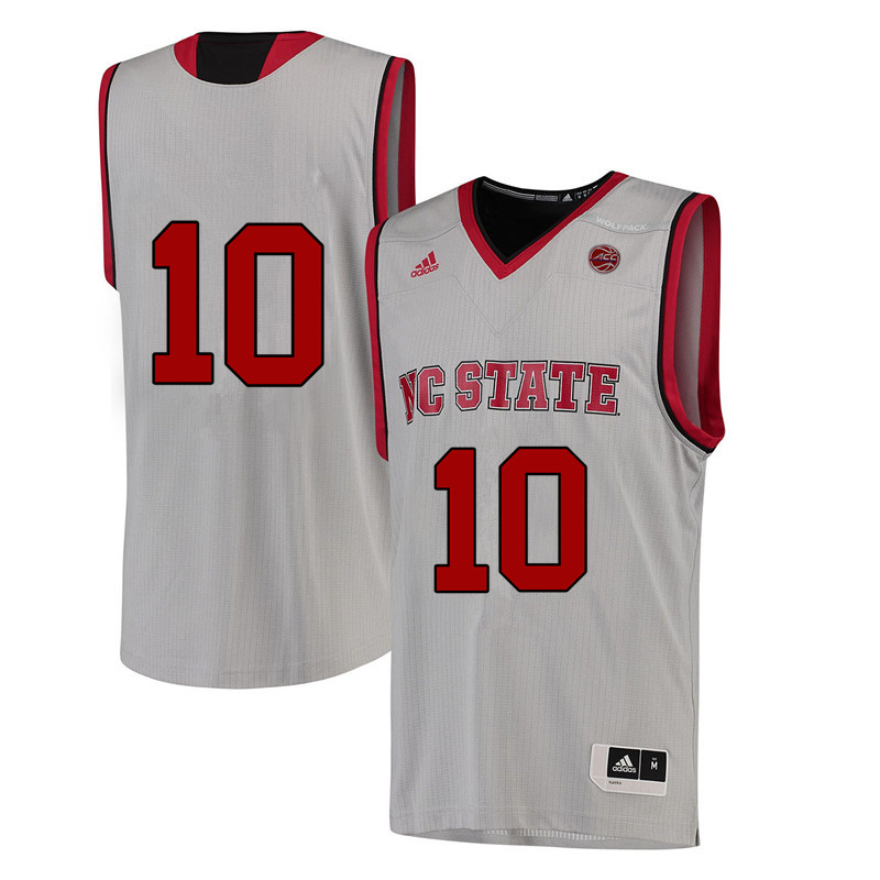 Men #10 Nate McMillan NC State Wolfpack College Basketball Jerseys-White